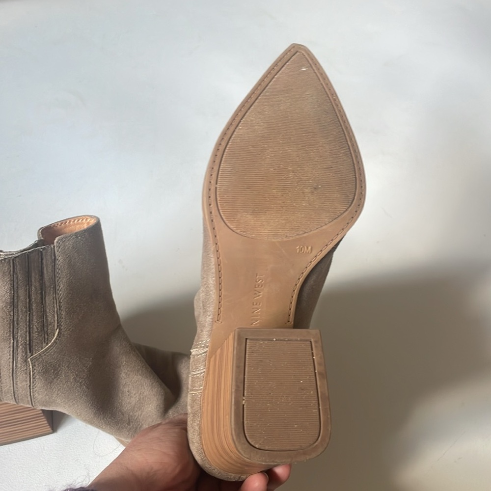 Nine wear Cowboy Ankle Boots Sz 10 tan Country Western Boho Concert NW… - Picture 11 of 14